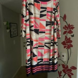 Multicolor dress elbow length sleeves